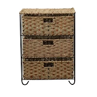 Household Essentials 3-Drawer Wicker Storage Unit