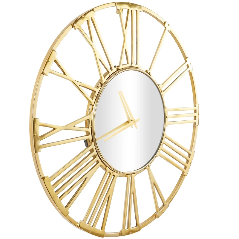 Aluminum Open Frame Geometric Wall Clock