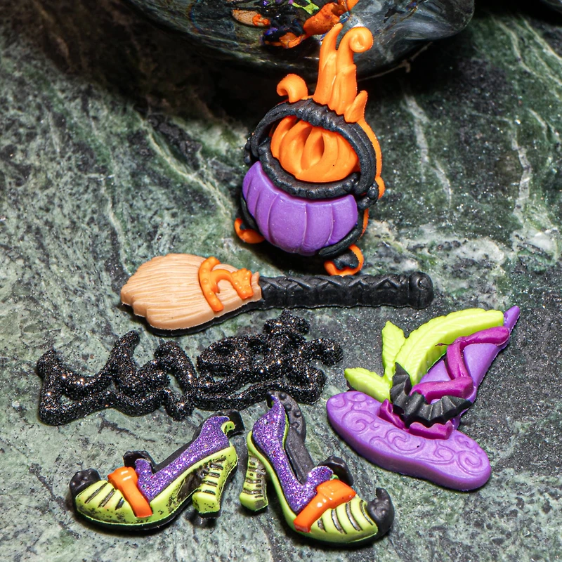 Dress It Up Witches Spell Halloween Themed Embellishments