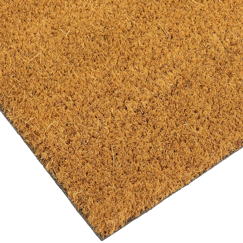 Red & Natural Love Natural Coir Outdoor Doormat