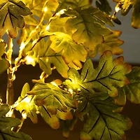 4ft. Pre-Lit Green Autumn Oak Artificial Fall Tree with 150 Warm White LED Lights