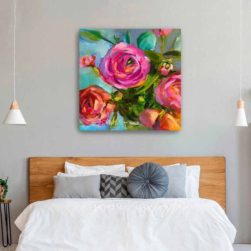 Roses Still Life III Canvas Giclee