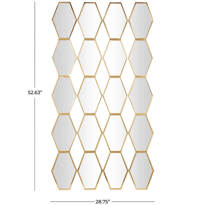 The Novogratz Gold Diamond & Hexagon Wall Mirror