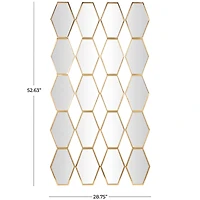 The Novogratz Gold Diamond & Hexagon Wall Mirror