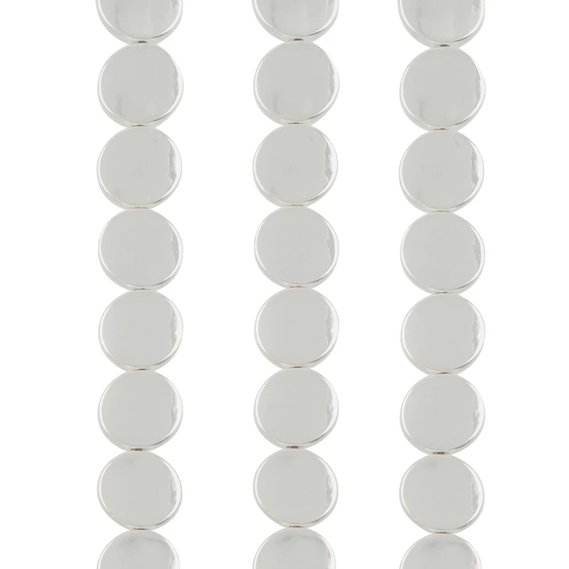 Silver Metal Coin Beads, 11mm by Bead Landing™