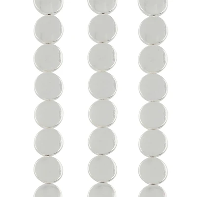 Silver Metal Coin Beads, 11mm by Bead Landing™