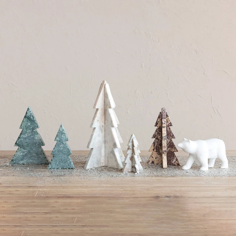 Hello Honey® 8" Green Standing Marble Tree Décor