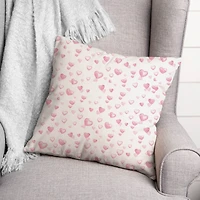 Heart Bubbles Pattern Throw Pillow