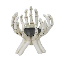 7" Skeleton Hands Pillar Candle Holder by Ashland®