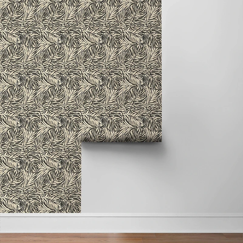 Tommy Bahama Zebra Leaf Peel & Stick Wallpaper