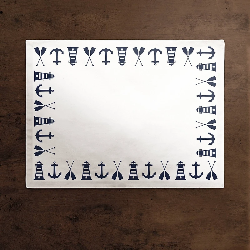 Nautical Border 18" x 14" Poly Twill Placemat
