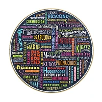 eeBoo Piece & Love "100 Great Words" 500 Piece Round Jigsaw Puzzle