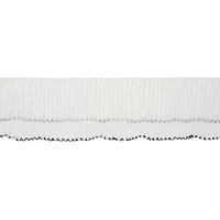1.7" White Pleat Black Scallop Chiffon Trim by Celebrate It®