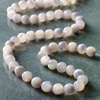 Light Gray Mother of Pearl Round Beads, 4mm by Bead Landing™