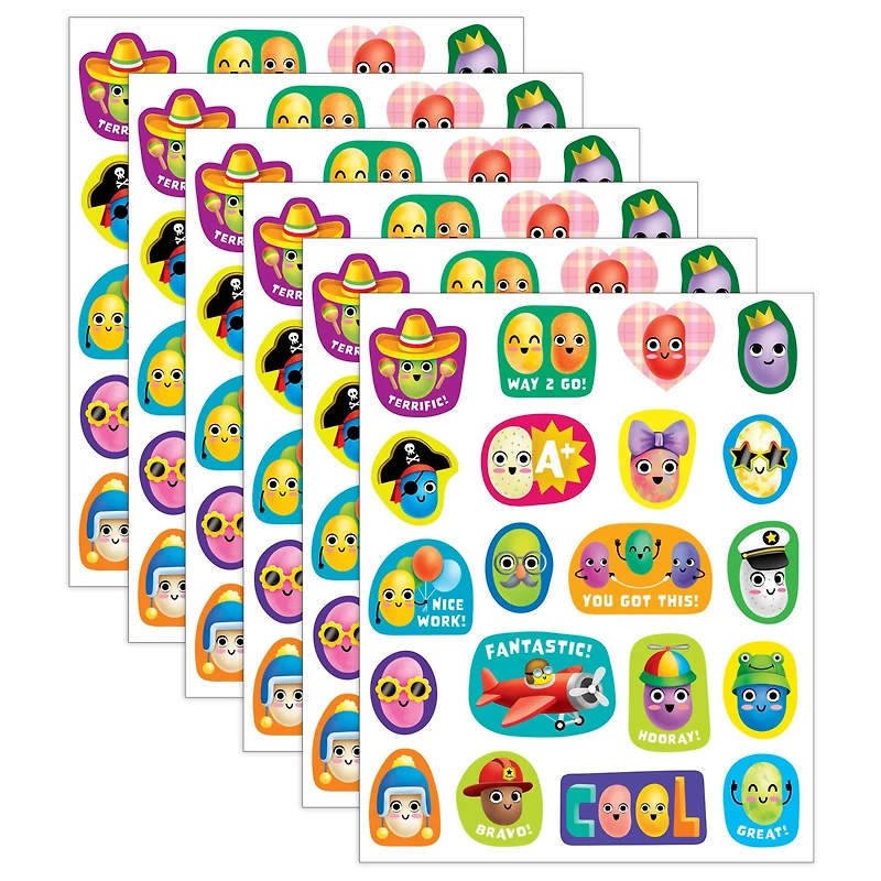 Teacher Created Resources® Jelly Bean Smelly Stickers, 6 Packs of 120