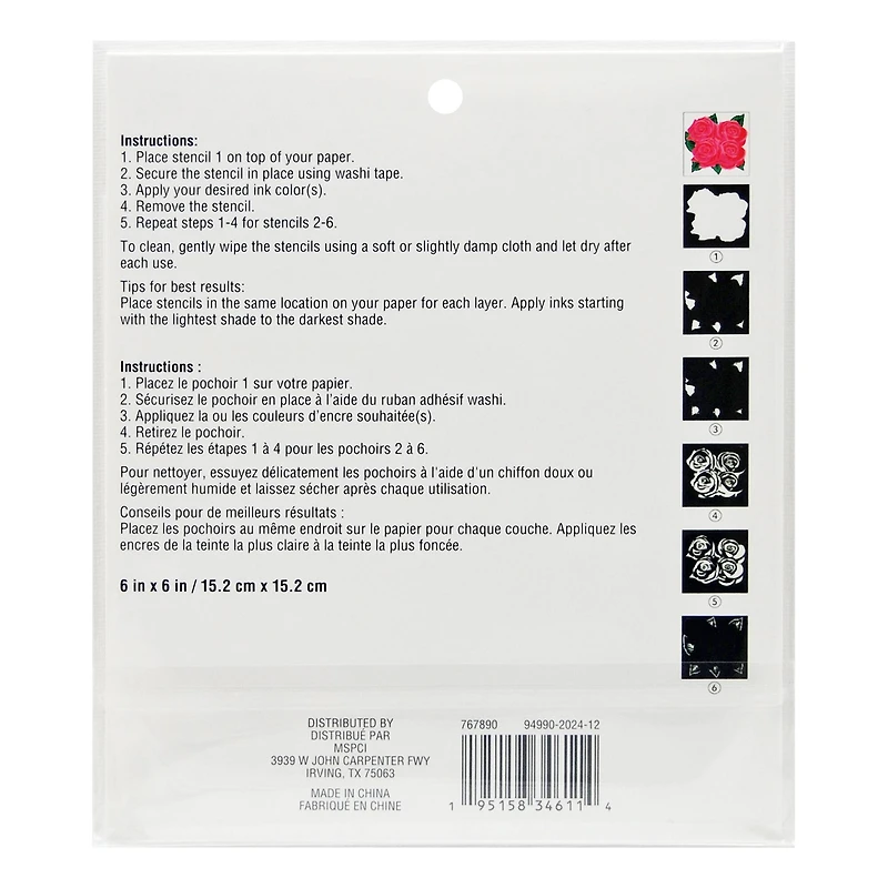 Rose Bunch Layering Stencils by Recollections™