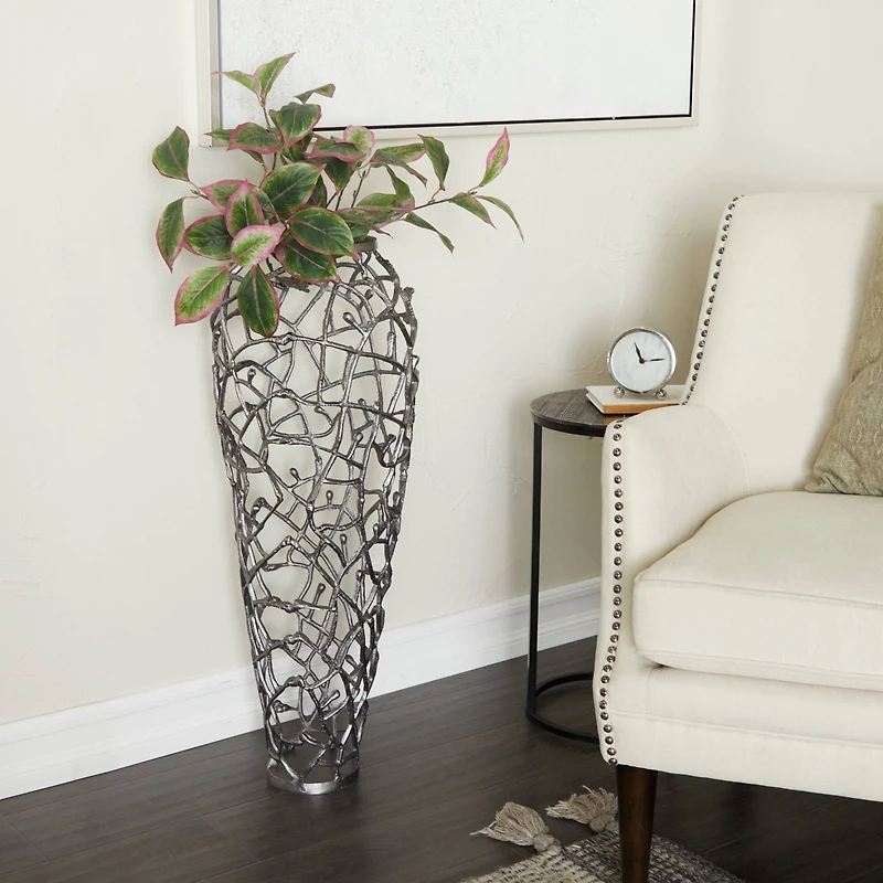 Gold Contemporary Vase, 12" x 12" x 33"