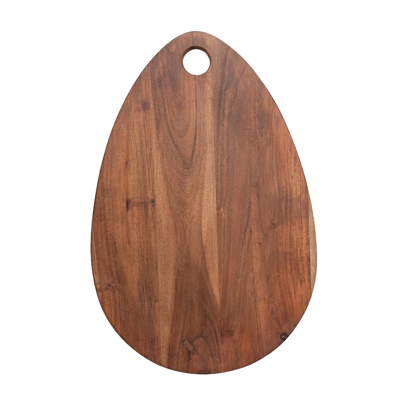 Hello Honey® 20" Natural Oblong Acacia Wood Charcuterie or Cutting Board with Handle