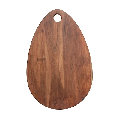 Hello Honey® 20" Natural Oblong Acacia Wood Charcuterie or Cutting Board with Handle