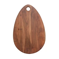 Hello Honey® 20" Natural Oblong Acacia Wood Charcuterie or Cutting Board with Handle