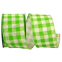 Reliant 2.5" x 10yd. Gingham Hopsack Twill Wired Ribbon