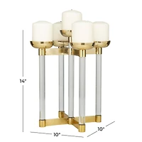The Novogratz 14" Gold Contemporary Candleholder