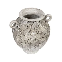 Hello Honey® 6" Gray with Distressed Reactive Glaze Stoneware Vase with Handles