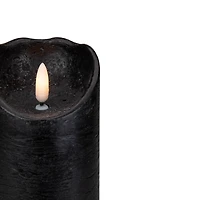 4" LED Black Flameless Halloween Décor Candle