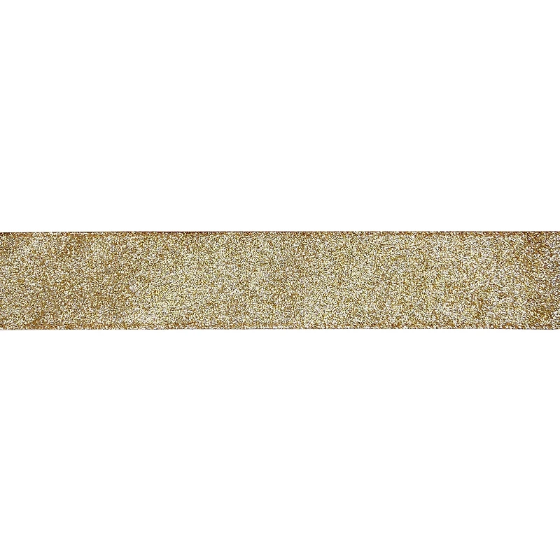 1.5" x 25ft. Champagne Wired Glitter Ribbon by Celebrate It®