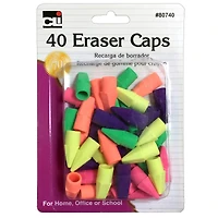 Charles Leonard Pencil Eraser Caps, 24 Packs of 40