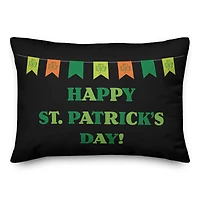 Banner Patricks Day 14" x 20" Throw Pillow