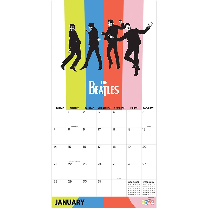 TF Publishing 2024 The Beatles Wall Calendar
