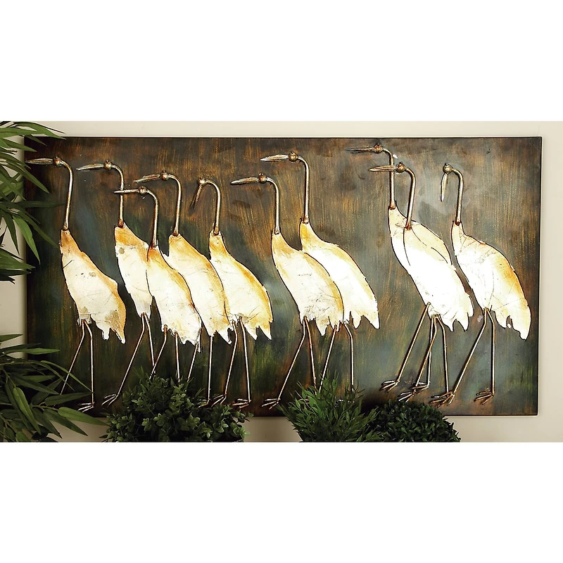 Brown Birds Iron Coastal Wall Decor