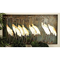 Brown Birds Iron Coastal Wall Decor