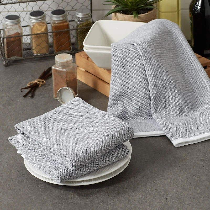 DII® Mineral Chambray Terry Dishtowels, 3ct.