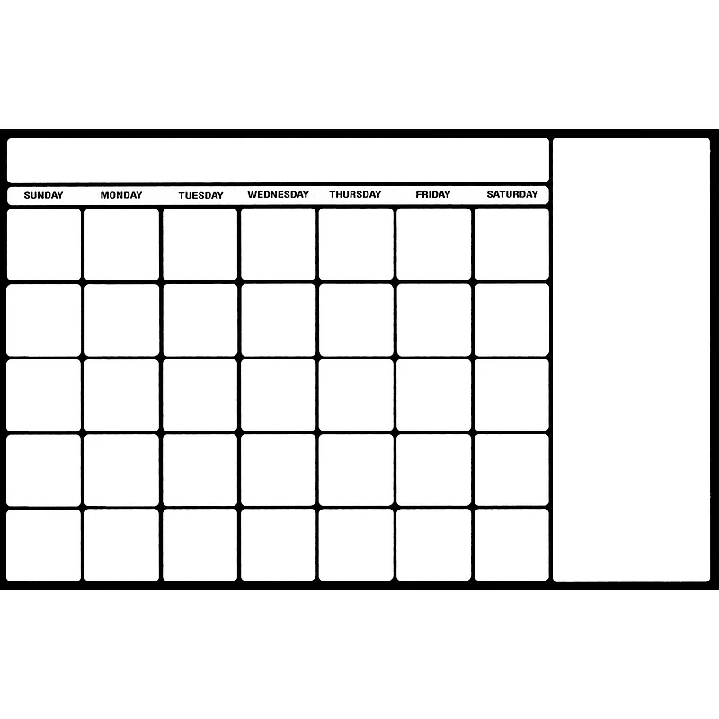 WallPops Black & White Dry Erase Calendar