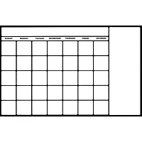 WallPops Black & White Dry Erase Calendar