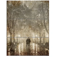 Designart - Couple Walking in Night Lights