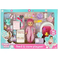 Little Darlings Baby Doll Feed & Care Deluxe Playset