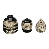 Hello Honey® Reactive Glaze Brown Terracotta Vase Set