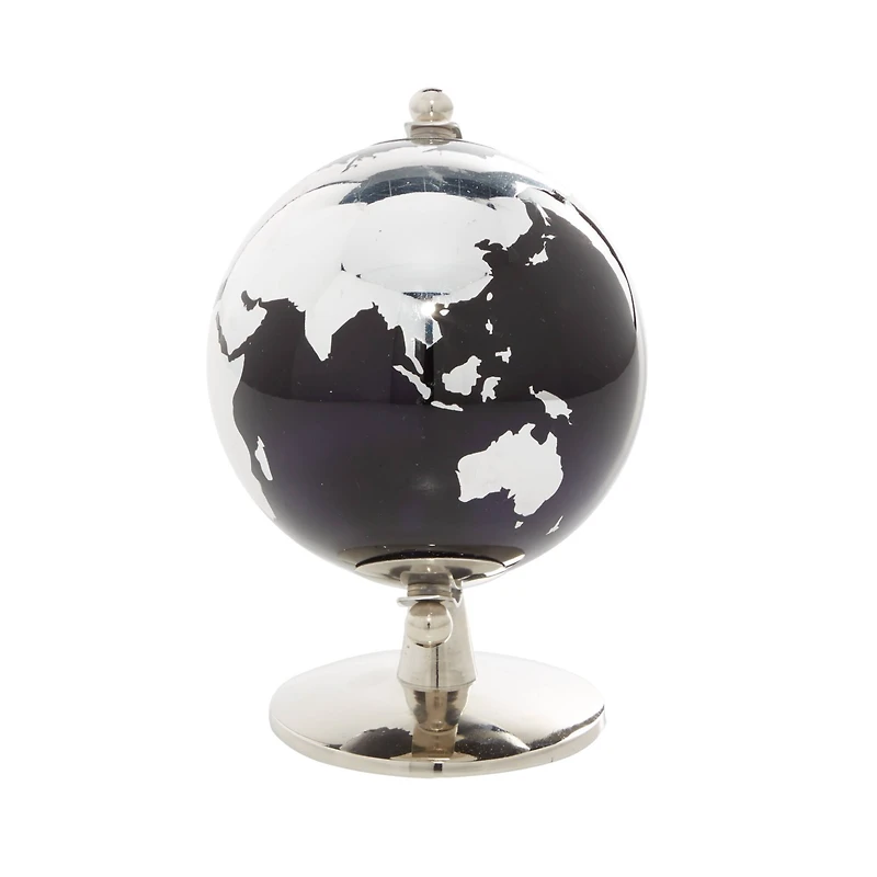 8" Blue Stainless Steel Contemporary Globe