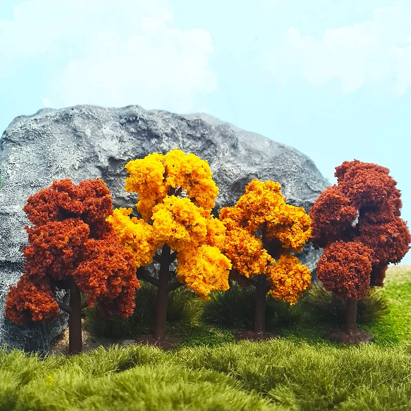 JTT Scenery Products Miniature Autumn Deciduous Trees, 4ct.