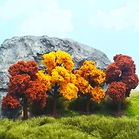 JTT Scenery Products Miniature Autumn Deciduous Trees, 4ct.