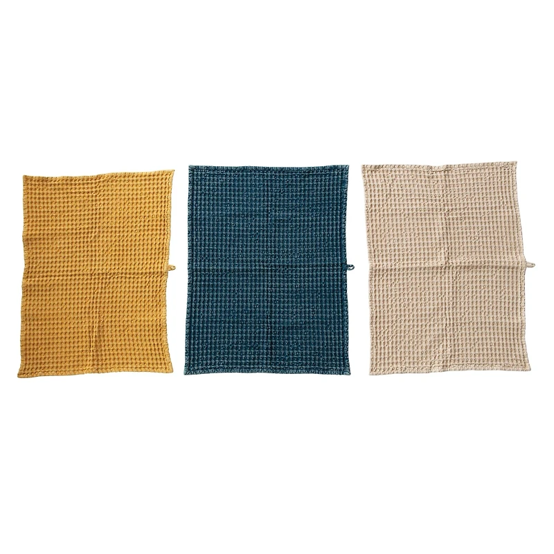 Hello Honey® Cotton Waffle Tea Towels Set