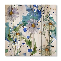 Designart - Daisies With Green Leaves II