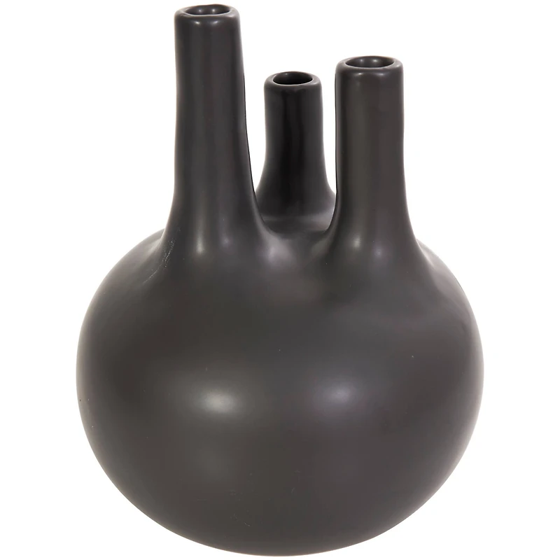 CosmoLiving by Cosmopolitan Black Round Ceramic Bud Vase Set