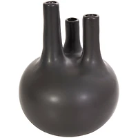 CosmoLiving by Cosmopolitan Black Round Ceramic Bud Vase Set