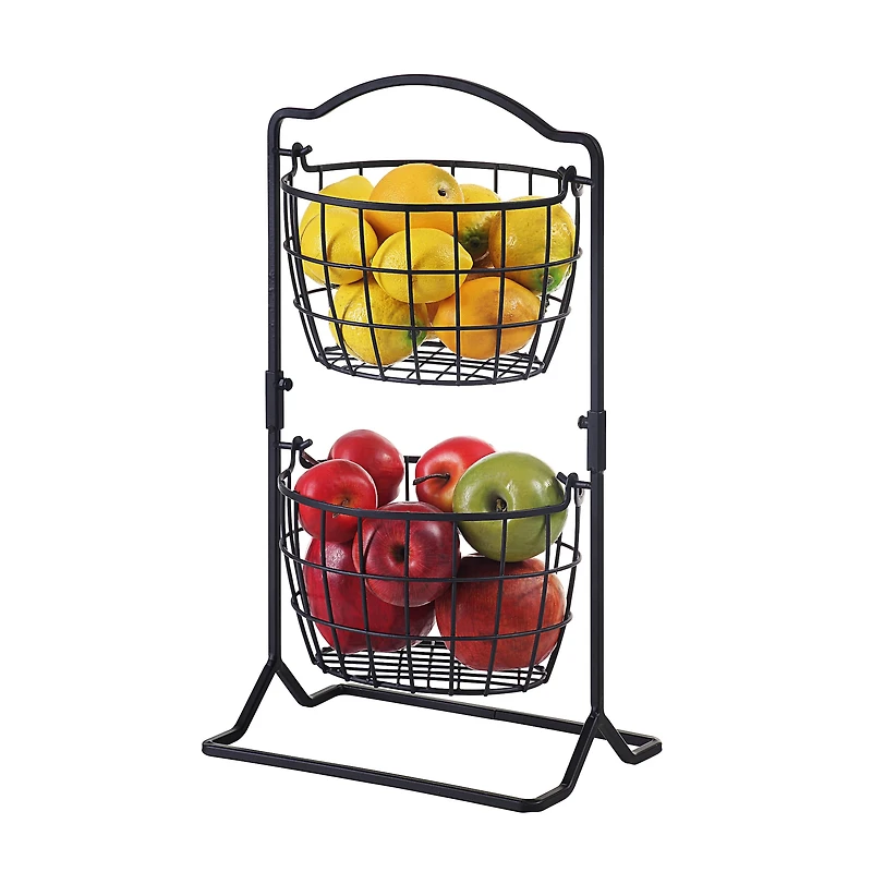 SunnyPoint 2 Tier Olive Countertop Fruit Basket