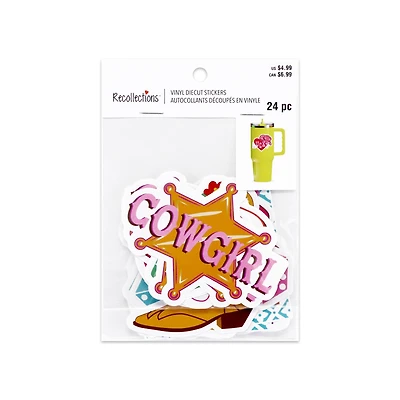 Cowgirl Vinyl Die-Cut Stickers by Recollections™