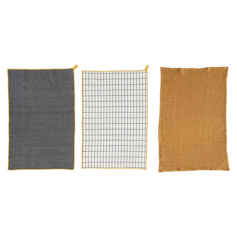 Multi Cotton Tea Towels Set, 3ct.